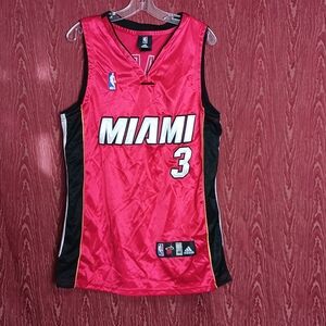 DWAYNE WADE Miami Heat NBA Basketball Adidas Jersey Authentic 48 Red